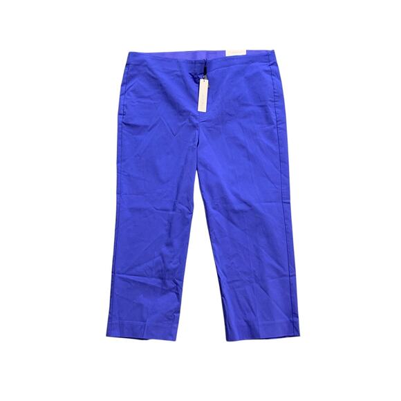 Chicos Pants Womens 16 Purple Nightshade So Slimming Juliet Straight Leg Cropped - Picture 1 of 13